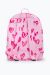 Unisex Pink Glitter Scribble Heart Crest Backpack