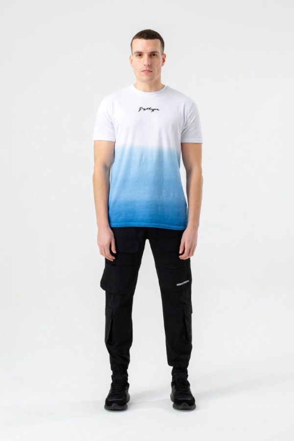 T-Shirt - Mens Blue Lake Fade Scribble