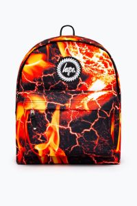 Unisex Black Lava Fire Crest Backpack