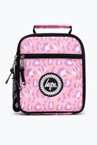 PINK TONE ON TONE LEOPARD CREST LUNCHBOX