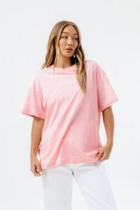 T-Shirt - Womens Pink Scribble Boxy
